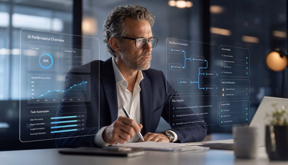 Not outsourcing. Not software. A managed AI workforce.